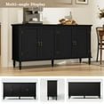 thumbnail image 6 of CBJCBJ 58" Retro Sideboard Buffet Cabinet with Storage, Accent Cabinet for Kitchen, Living Room,Black, 6 of 6