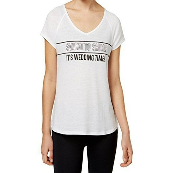 Ideology Womens Wedding Time Bridal Fitness T-Shirt