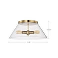 thumbnail image 7 of Nuvo Lighting Dover - 3 Light - Large Flush Mount - Vintage Brass with Clear Glass, 7 of 7