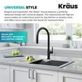 thumbnail image 5 of Oletto High-Arc Single Handle Pull-Down Kitchen Faucet in Matte Black, 5 of 8