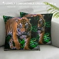 thumbnail image 3 of Shangniulu Pillowcases Striped Forest Art Print Pillow Case Decorative Throw Pillow Cover for Home Sofa Office White, 3 of 5