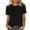 Black, variant on Staron Women's Casual Loose Round Neck Short Sleeve T-Shirt Top Solid Color Basic Comfy Relaxed Fashion Tee, White XL