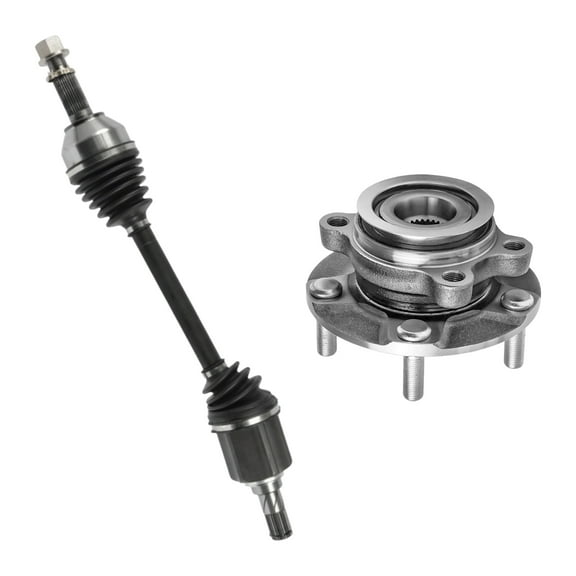AutoShack Front Left CV Axle Shaft Wheel Hub Bearing Assembly Replacement for 2008-2013 Nissan Rogue FWD 2007-2012 Nissan Sentra FWD Driver Side 5-Lug 5 HUB010200261