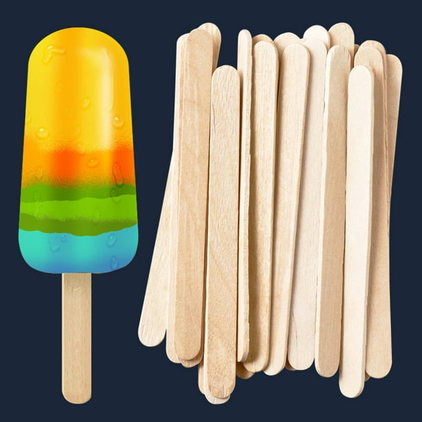 Coofit 100 pièces bâton de crème glacée bricolage bâton de popsicle en bois  non toxique bâton de glace 