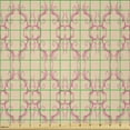 thumbnail image 2 of Ambesonne Peach Fabric by the Yard Microfiber, Soft Toned Victorian Lattice, 1 Yard, Pale Peach and Pink, 2 of 2