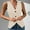 Beige, variant on Women's Suit Vest Solid Color Business Button Sleeveless Waistcoat V-Neck Slim Tank Waistcoat Casual Blazer Tops