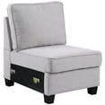thumbnail image 5 of Pemberly Row Transitional Polyester Fabric U-Shaped Sectional Sofa in Light Gray, 5 of 8