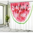 thumbnail image 5 of Ambesonne Saying Shower Curtain, Watercolor Watermelon, 69"Wx70"L, Pink Black, 5 of 5