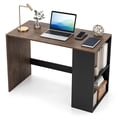 thumbnail image 2 of 44" Computer Desk with Bookshelf, Modern Home Office Desk for Small Space, Rustic Brown and Black, 2 of 9