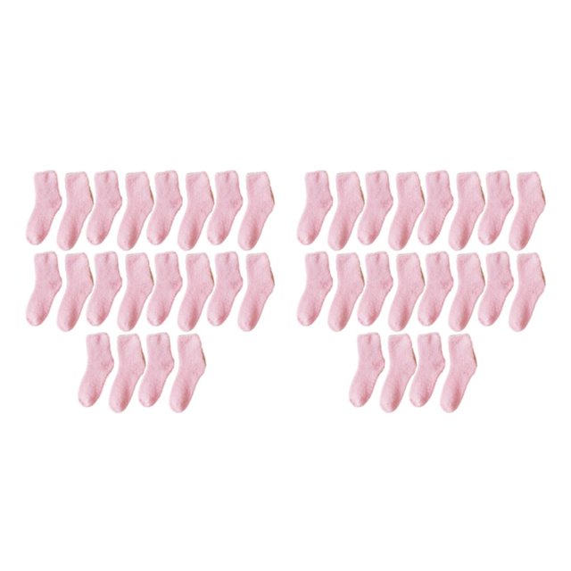 Wweixi 10pcs/set Elastic Fit For All Feet Shape Extra Thick Socks For Breathability Extra Polyester Exquisite Craft Pink 2Set