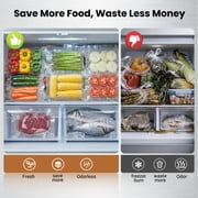 VAVSEA Vacuum Sealer, 62Kpa Food Sealer Machines with 4 Modes, Dry/Draw/Seal/Vac and 10Pcs Bags Starter Kit for Dry & Moist Food Storage Sous Vide for Kitchen