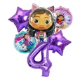 thumbnail image 5 of Gabby casa de muñecas Globos metálicos de dibujos animados para niñas, suministros de decoración para fiesta de cumpleaños, Baby Shower, regalo（6pcs29 1Set, 5 of 5