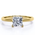 thumbnail image 1 of JeenMata Solitario Brillante Anillo de Compromiso con Punta de Corte Princesa de 1,25 Quilates, Baño de Oro Amarillo de 18 K sobre Plata, 1 of 4