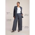 thumbnail image 4 of ELOQUII Women's Plus Size Petite The Ultimate Stretch Wide-Leg Work Pant, 4 of 5
