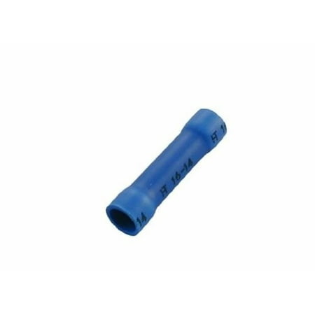 JT&T Products (2061C) - 16-14 AWG, Vinyl Insulated Butt Connector Terminals, Blue, 100 Pcs., Vinyl Insulated Terminals have been PVC injection.., By JTT (Best Boston Butt Injection)