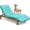 Teal, variant on Chaise Lounge Cushions Outdoor, Memory Foam Replacement Patio Pool Lounge Chair Cushion with Ties for Outdoor Furniture, 74 x 22 x 4 Inch (Orange)