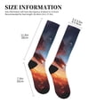thumbnail image 2 of Lsque Red And Blue Fire Cloud Dragon Pattern Sport Compression Socks for Men & Women 15-20 mmHg Knee High Nurse Pregnant Running Medical and Travel Athletic, 2 of 6