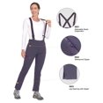 thumbnail image 6 of Little Donkey Andy Women's Skiing Bibs Fleece Lined Snow Pants, Winter Water-Repellent Snowboard Pants with Suspenders Dark Purple XL, 6 of 7
