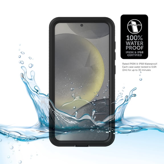 Open Box Body Glove Tidal Waterproof Phone Case for Samsung Galaxy S24 5G - Black/Clear