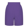 thumbnail image 6 of Hienoo Women's Elastic High Waist Loose Shorts Drawstring Pull On Shorts, Sizes S-3XL, 6 of 6