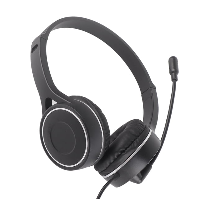 USB PC Headphone, 4D Stereo Surrounded 40mm/1.6in Driver PVC Kids Headphone for Online Class for Music