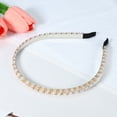 thumbnail image 6 of Unique Bargains 1 Pcs 2 Rows Rhinestone Headband Hairband for Women 0.31 Inch Wide White, 6 of 7