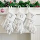 thumbnail image 2 of 2024 White Christmas Socks Letter Embroidery Knitted Stocking Reusable Xmas Tree Hanging Gift Bag Stocking Pendant Home Decor, 2 of 5
