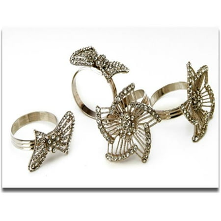 

Stainless Steel Set of 4 Gold Napkin Rings