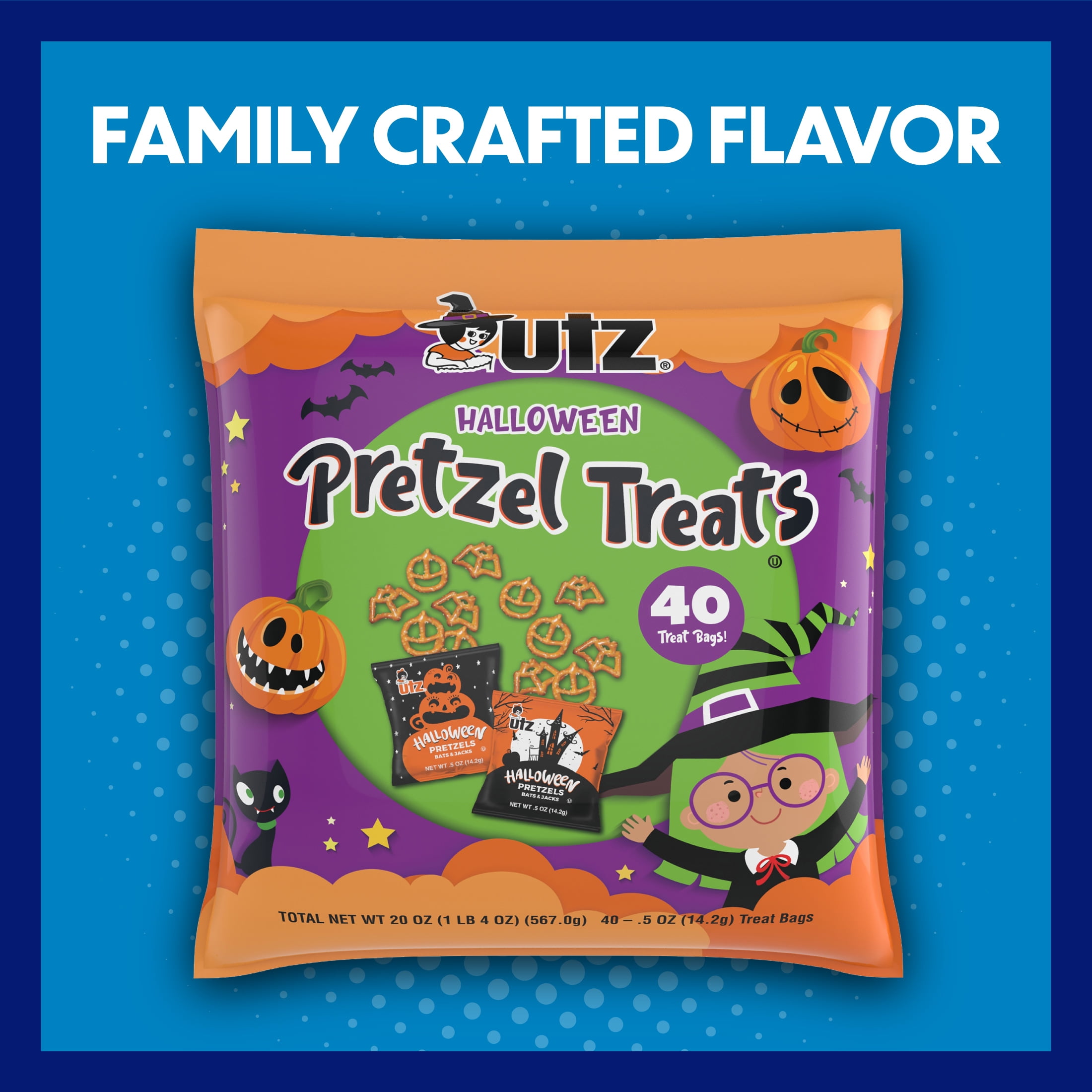 (2 pack) Utz Halloween Pretzel Treats, 20 oz, 40 ct