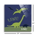 thumbnail image 3 of Rawr! Dinosaurs Blue Geometric 24 x 24 Glass Wall Hanging Sign, 3 of 4