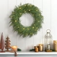 thumbnail image 2 of Holiday Time 24" Pre-Lit Cedar Wreath, Green, PE, 2 of 6