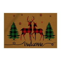 Bjutir Christmas Print Doormat Decoration Indoor Outdoor Carpet Porch Front Door Christmas Doormat Carpet Floor Mat 40X60Cm