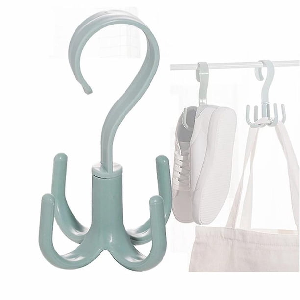 5 ganchos de cuatro garras para colgar ropa y toallas, con rotación de 360 grados.