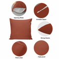 thumbnail image 6 of Throw Pillow Covers 16x16 Inch, Pure Burnt Ochre Decorative Pillow Cases for Couch Sofa Bed, Modern Solid Color Minimalist Art Cotton Linen Square Home Decor Pillowcases with Hidden Zipper, 6 of 6