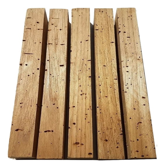 Wormy Butternut Pen Blanks - 3/4" x 3/4" x 6" (5 Pcs)