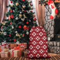 thumbnail image 4 of Christmas Sack – 28" X 20" Canvas Gift Bag with Drawstring, Full Print Polyester Santa Sack, Durable Reusable Xmas Gift Bag for Holiday, Party & Storage, 4 of 5
