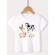 thumbnail image 1 of Camiseta informal con estampado de animales de granja para niño, top de manga corta, vibrante y cómodo, ropa de verano para niño., 1 of 5