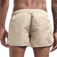 thumbnail image 5 of Mens Swim Trunks Men's Solid Color Casual Beach Board Shorts Sports Quick-Dry Swim Trunks with Drawstring Summer Surfing Bathing Suit Crop Pants for Swimming Travel Khaki XL, 5 of 5
