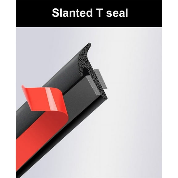 5M Car Rubber Sealing Strip Slanted T-Type For Front Rear Bumper Lip Side Skirt