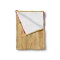 thumbnail image 2 of Vintage Soft Flannel Fleece Throw Blanket, Country House Themed Romantic Image with Retro Romantic Roses, Cozy Plush for Indoor and Outdoor Use, 60" x 80", Sand Brown Pale Pink, by Ambesonne, 2 of 6