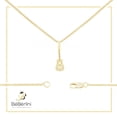 thumbnail image 7 of BEBERLINI Women Guitar CZ Pendant Necklace Set 14K Gold Filled Box Chain Jewelry 20", 7 of 7