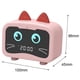 thumbnail image 2 of Reloj despertador con forma de gato de dibujos animados para niños, Altavoz Bluetooth, reloj de mesa LED, Mini reloj despertador recargable con Bluetooth, reproductor de música de bajo, 2 of 5