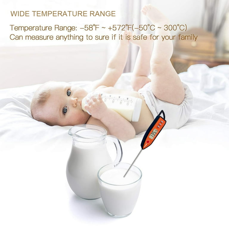 Small Portable Digital Instant Read Thermometer for BBQ, Temperature  Measurement of Meat, Kitchen, Food, Candy, Baby Milk Powder 