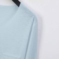 thumbnail image 5 of FRSASU Men's Long Sleeve T-Shirts Cotton Casual T Shirts for Men Breathable Comfort Tee Shirts with Pocket Light Blue, 5 of 6