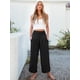 thumbnail image 5 of Pantalones Palazzo ANRABESS para mujer, pierna ancha, cintura alta, negros, 5 of 6
