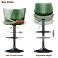 thumbnail image 3 of LainTene Set of 2 Swivel Bar Stools with Bentwood Back, Adjustable PU Leather Bar Chairs for Kitchen Island, Counter or Dining Room, Black, 3 of 9
