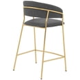 thumbnail image 4 of Home Square 26" Metal Height Bar Stool in Gray Faux Leather - Set of 2, 4 of 8