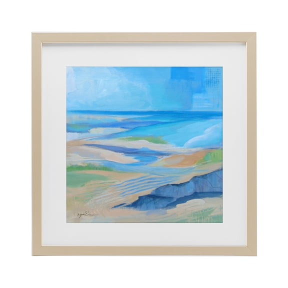 Stupell Industries Coastal After The Storm Beachscape Birch Framed Print Under Glass, 13 x 13, by Lynn Ericson Fine Art