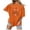 Orange, variant on EQWLJWE Workout Shirts for Women Summer Novelty Easter Bunny Eggs Print Loose Fit Short Sleeves Round Neck Lightweight Top Blouse for Climbing Mountain