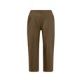 thumbnail image 4 of biudgviw Capri Pants for Women High Waisted Cropped Pants Cuffed Hem Solid Color Straight Leg Summer Linen Pants with Pockets, 4 of 4